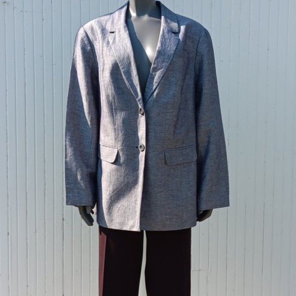 LANE BRYANT LADIES LINEN BLEND LUX BLAZER - Picture 3 of 16